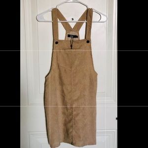 Missguided-Nude Cord Overall Dress NEVER WORN! NWT